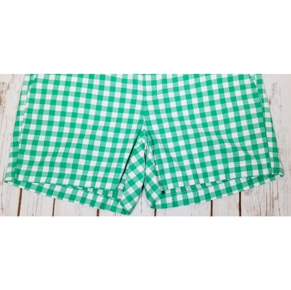 Merona Green White Check Women's Chino Shorts NWT - Picture 4 of 5